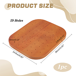 Tavola rettangolare in legno all'uncinetto&nbsp;ODIS-WH0038-145B