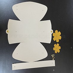Sacchetti di caramelle per fiori da sposa pieghevoli in similpelle&nbsp;CON-WH0087-92D