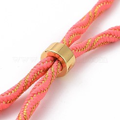Bracelets argentés en corde de nylon&nbsp;MAK-C003-03G-05