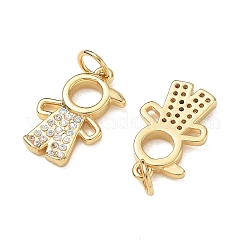 Pendentifs en laiton zircon cubique transparent&nbsp;CU-CBA9AFC-01G-08