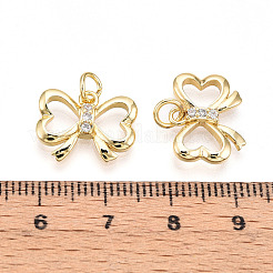 Pendentifs avec zircon cubiques à micro-pavés en laiton&nbsp;KK-N257-44G