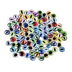 Cabochons en verre transparent imprimé&nbsp;GL-CBAA22A-13