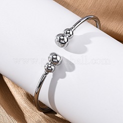 Bracelets manchettes en acier inoxydable 304&nbsp;BJEW-P310-08P
