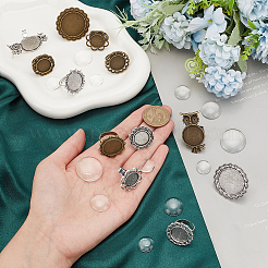 DIY-Set zur Herstellung von Fingerringen mit blanker Kuppel&nbsp;DIY-SC0022-14