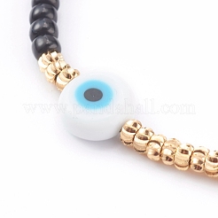 Bracelets réglables de perles tressées avec cordon en nylon&nbsp;BJEW-JB06023-01
