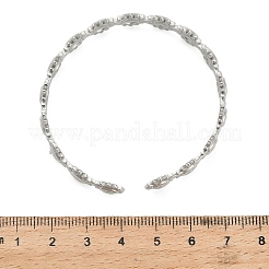 Brazaletes abiertos de acero inoxidable 304 para mujer&nbsp;BJEW-A150-01P