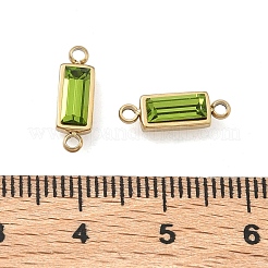 Ciondoli con connettore in strass in acciaio inossidabile 304 con pietra portafortuna&nbsp;STAS-L022-576G-01