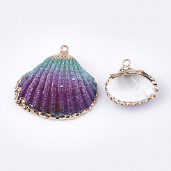 Peinture en aérosol et pendentifs coquille de mer plaqués&nbsp;LS-SSHEL-S262-07A