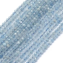 Natürliche Aquamarin Perlen Stränge&nbsp;G-J376-22A-2mm