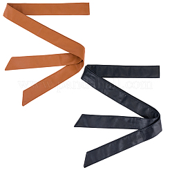 2 Stück 2 Farben PU-Leder-Wickelgürtel für Mäntel&nbsp;AJEW-CL0005-21B