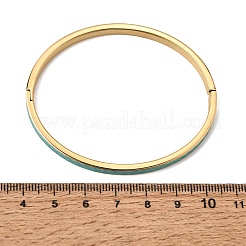 Armreifen mit Scharnierverschluss aus emailliertem Edelstahl 304 für Damen&nbsp;SA-CBAC920-15G-01