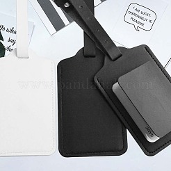 Cuthollow 4 Stück Gepäckanhänger aus PU-Leder&nbsp;OFST-CL0001-01B-03