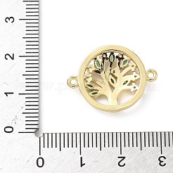 Messing Pavé klar und grün Zirkonia Hohlverbinder Charms&nbsp;KK-S337-05G