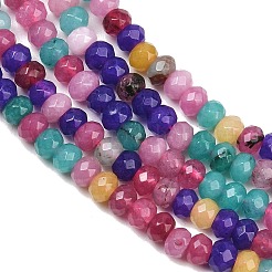 Fili di perle di giada bianca naturale tinte&nbsp;GG-CBAF9EE-A34-3x4mm