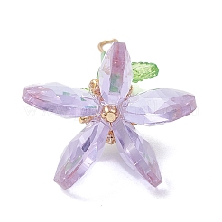 Pendenti a forma di fiore con perline di vetro fatti a mano&nbsp;PALLOY-MZ00742-02