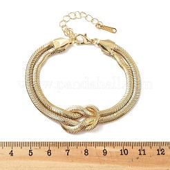 Bracelets en chaîne serpent en fer pour femmes&nbsp;BJEW-G744-01G-1