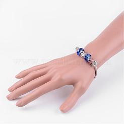 Tono platino ottone in stile europeo bracciali di perline&nbsp;BJEW-JB02452