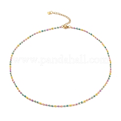 Set di gioielli con bracciali e collane a maglie in acciaio inossidabile smaltato 304&nbsp;SJEW-JS01137
