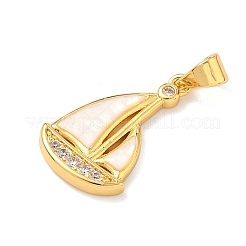 Pendentifs d'émail en laiton &nbsp;KK-H534-05G-01