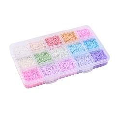 5250 Stück 15 Farben 8/0 undurchsichtige Milchglas-Saatperlen&nbsp;SEED-YW0001-74-A