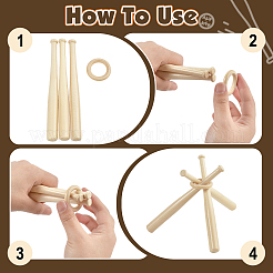 10 set di mini supporti in legno per mazze da baseball&nbsp;ODIS-TW0001-06B