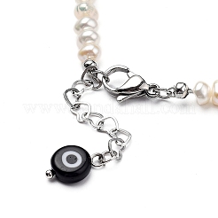 Natürliche schwarze Achat Perlen Armbänder&nbsp;BJEW-JB05313-05