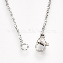 Colliers pendentifs en acier inoxydable 201 anti-ternissement&nbsp;NJEW-T009-JN024-1-45