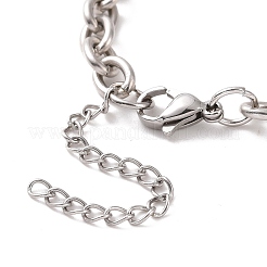 Bracciale a catena in acciaio inossidabile 304 anti-ossidazione per uomo e donna&nbsp;BJEW-E031-01P-01