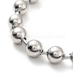 Ensemble collier et bracelet à chaîne à billes en acier inoxydable 304 résistant au ternissement&nbsp;STAS-D181-02P-02D