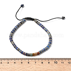 Verstellbare Armbänder aus natürlichen Lapislazuli- und nichtmagnetischen Hämatitperlen für Damen und Herren&nbsp;BJEW-K251-09T