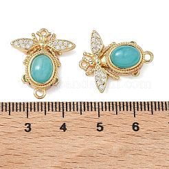 Messingmikropavé mit klaren Zirkonia-Kastenverschlüssen&nbsp;KK-C075-43A-G