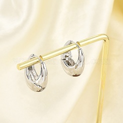 Orecchini a cerchio in ottone per le donne&nbsp;LS-EJEW-U041-01P