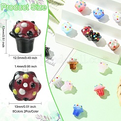 16 Stück 8 Farben handgefertigte Bunte Malerei-Emaille-Perlen&nbsp;LAMP-CJ0002-72