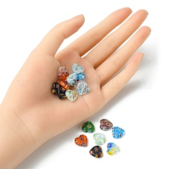 Handgefertigte Millefiori-Glas-Herzperle&nbsp;LK-YW0001-06