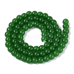 Abalorios de vidrio jade de imitación hebras&nbsp;GLAA-T032-J6mm-09