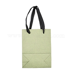 Geschenktüten aus Papier mit schwarzen Nylonbandgriffen&nbsp;ABAG-K004-01B
