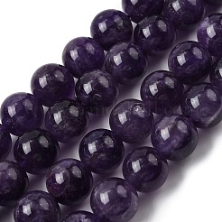 Runde natürlichen Amethyst Edelstein-Korn-Stränge&nbsp;G-J333-01-12mm