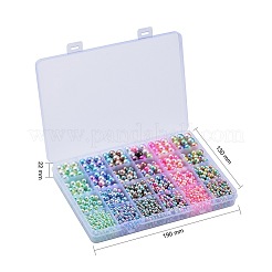 Regenbogen Acryl Nachahmung Perlen&nbsp;OACR-YW0001-05