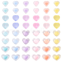 120 Stück 4 Stile mattierte transparente Acrylperlen&nbsp;OACR-TA0003-53
