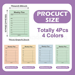 4 bloc-notes portable en papier 4 couleurs&nbsp;OFST-TA0001-06B