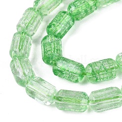 Fili di perline di vetro trasparenti screpolate&nbsp;GLAA-N068-05A-06