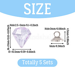 DIY Diamant-Glasflaschen-Anhänger-Bausätze&nbsp;DIY-TA0012-40D