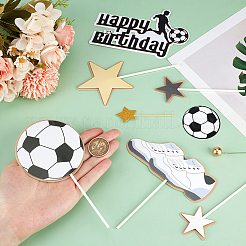 Fußball-Kuchenaufsätze aus Papier&nbsp;AJEW-SC0002-76
