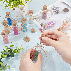Bouteille de souhaits en verre de liège pour la décoration de pendentif&nbsp;AJEW-AB00090