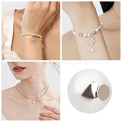 50 pz. 925 perline rotonde in argento sterling&nbsp;STER-BBC0001-08