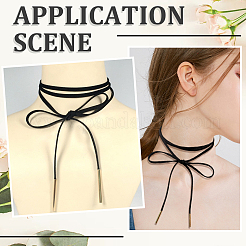 Samtkordel-Choker-Halsketten mit Knotenverschluss für Damen&nbsp;NJEW-CL0001-35