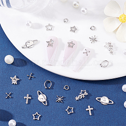 60 Stück 10 Arten Legierungs-Cabochons&nbsp;DIY-PH0029-09