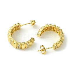 Orecchini ad anello in ottone con zirconi cubici&nbsp;EJEW-K267-10G