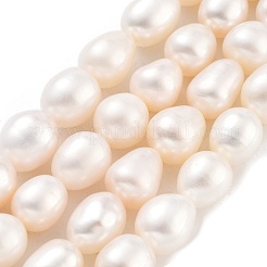 Fili di perle di perle d'acqua dolce coltivate naturali&nbsp;PEAR-P062-17B-X