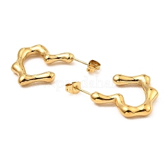 Orecchini a forma di cuore in acciaio inossidabile 304&nbsp;EJEW-E291-05G